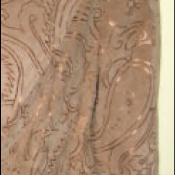 GUILLAUME NEW Leather Suede Jacket Blazer Paisley Metallic Print Pockets Coat S - Picture 9 of 10